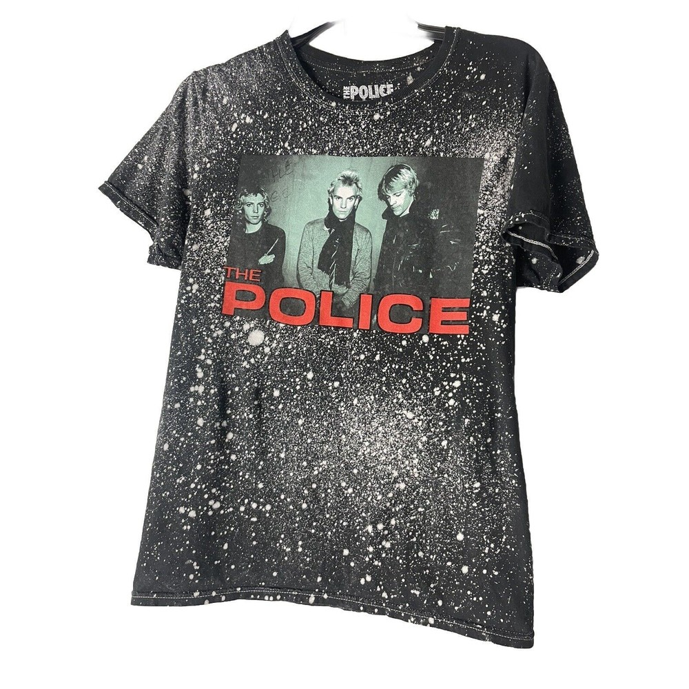 Vintage The Police Paint Splatter New Wave Rock Music Rare T Shirt  S